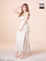 XS-Lサイズあり【DEA./ディア】ラメ/ ジャガード/ ホルター/ フレア/ ワンピース/ ミディアムドレス/ キャバドレス[OF08]