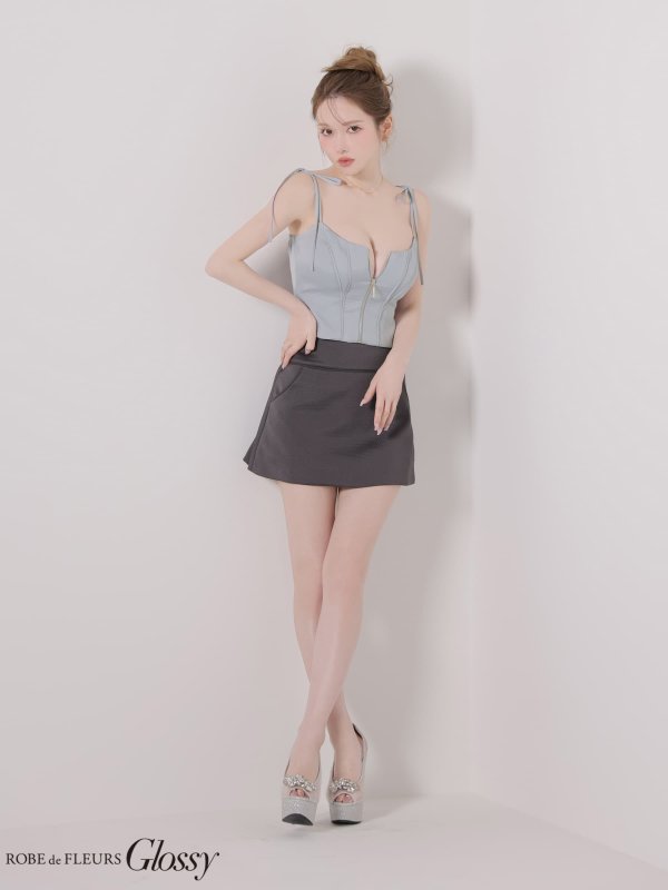 ブルーxグレー　モデル：ゆめ　身長：160cm　着用サイズ：Sサイズ