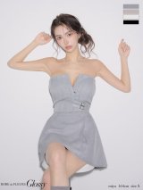 XSサイズあり【Glossy/グロッシー】スパンコール/ ベア/ セットアップ/ フレア/ ミニドレス/ キャバドレス[OF08]