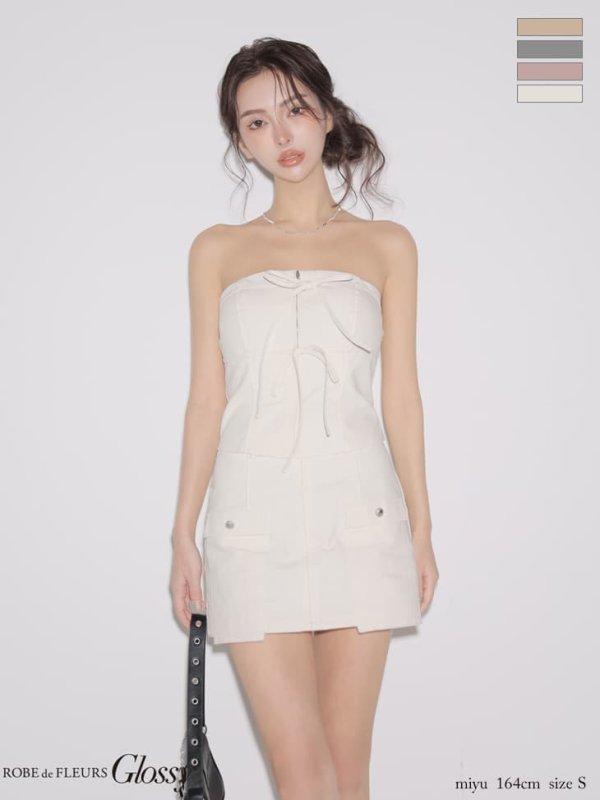 アイボリー　モデル：みゆ　身長：164cm　着用サイズ：Sサイズ