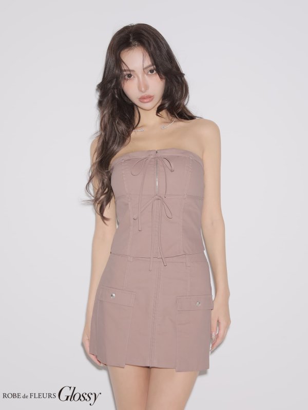 ピンク　モデル：みゆ　身長：164cm　着用サイズ：Sサイズ