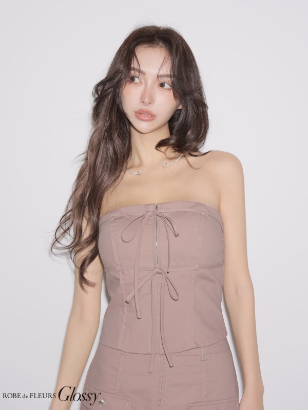 ピンク　モデル：みゆ　身長：164cm　着用サイズ：Sサイズ