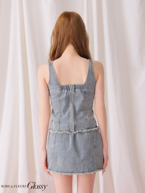 ブルー　モデル：しおん　身長：158cm　着用サイズ：Sサイズ