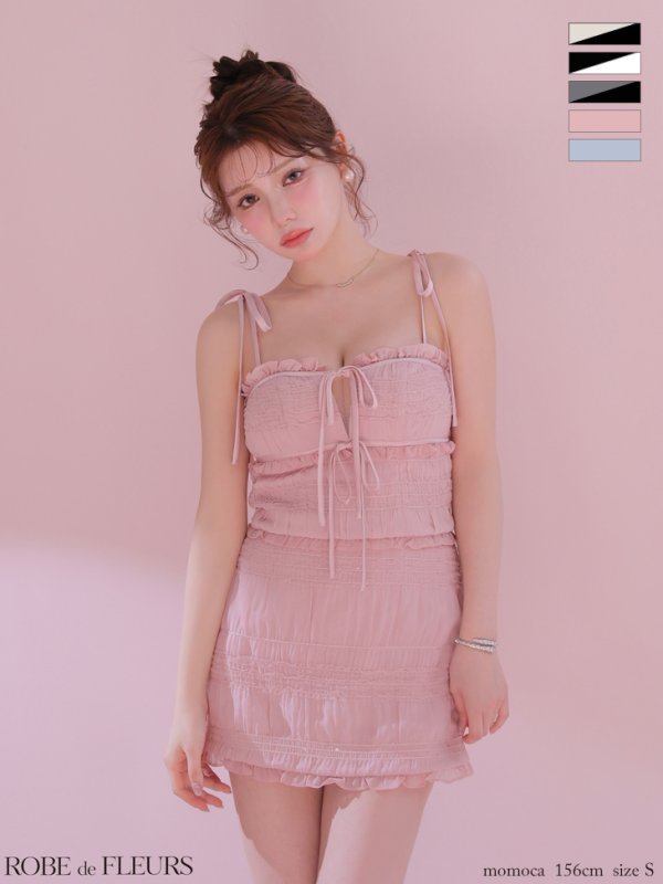 ピンク　モデル：ももか　身長：156cm　着用サイズ：Sサイズ