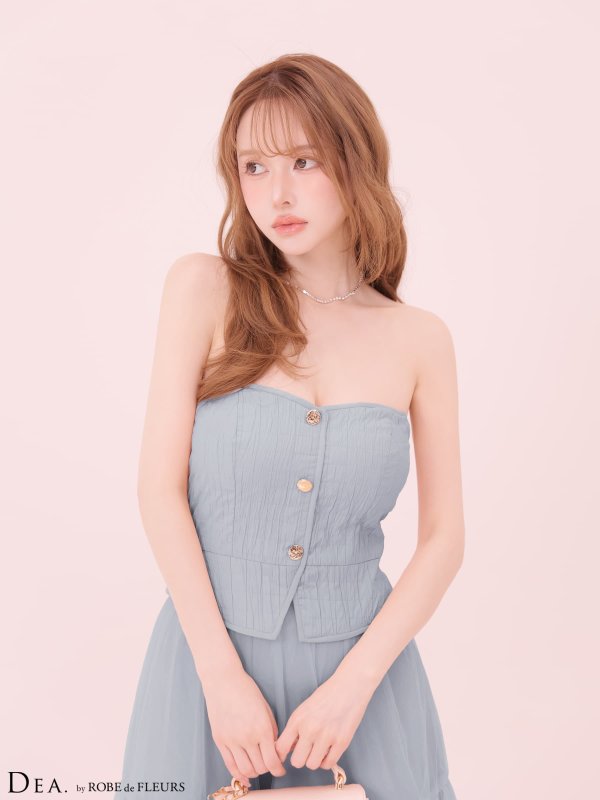 ブルー　モデル：ゆめ　身長：160cm　着用サイズ：Sサイズ