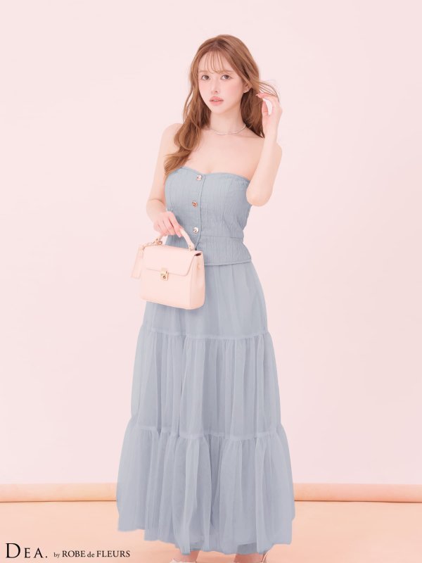 ブルー　モデル：ゆめ　身長：160cm　着用サイズ：Sサイズ