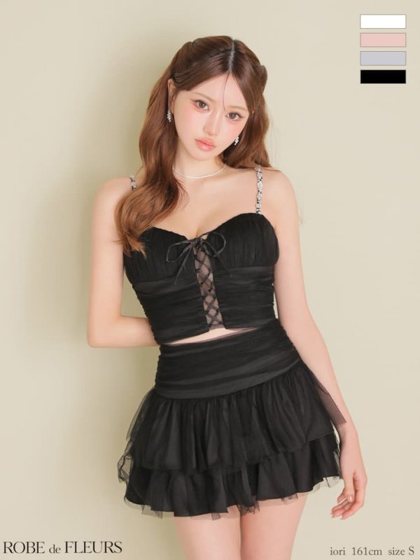 ブラック　モデル：いおり　身長：161cm　着用サイズ：Sサイズ