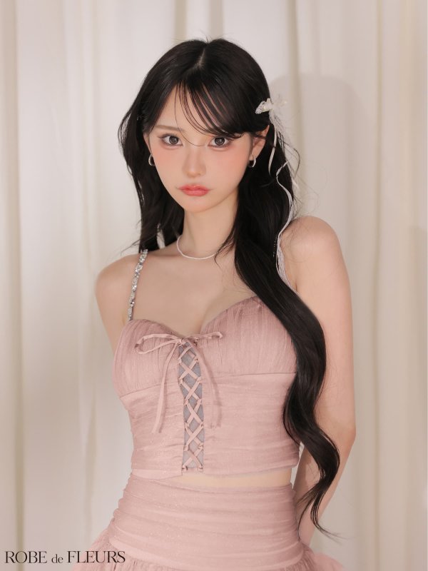 ピンク　モデル：みみ　身長：162cm　着用サイズ：Sサイズ