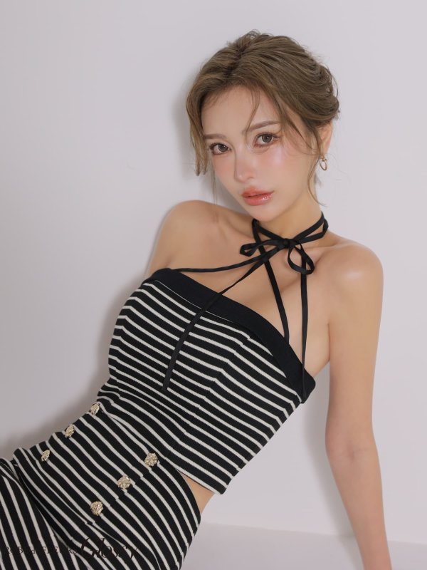 ブラックxベージュ　モデル：みゆ　身長：164cm　着用サイズ：Sサイズ