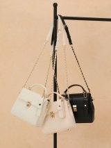 即日発送【ROBE de FLEURS/ローブドフルール】リップケース付き/ ショルダースクエアミニバック【Fサイズ/3カラー】[OF08]