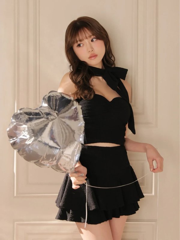 ブラック　モデル：いおり　身長：161cm　着用サイズ：Sサイズ