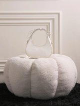 即日発送【ROBE de FLEURS/ローブドフルール】リボンハンドル/ クロコ/ ショルダーミニバック【Fサイズ/3カラー】[OF08]