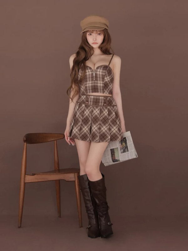 ブラウン　モデル：まみ　身長：161cm　着用サイズ：Sサイズ