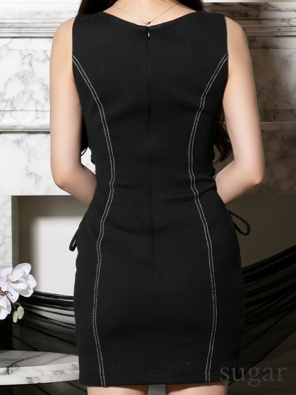 画像14: オリジナルカラー・XSサイズあり【IRMA/イルマ】フロントジップ/ スピンドル/ ノースリーブ/ ストレッチ/ タイト/ ミニドレス/ キャバドレス【HC02】