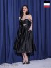画像12: XSサイズあり【ROBE de FLEURS/ローブドフルール】サテン/ ビジュー/ フレア/ ミディアムドレス/ キャバドレス[OF2]
