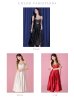 画像18: XSサイズあり【ROBE de FLEURS/ローブドフルール】サテン/ ビジュー/ フレア/ ミディアムドレス/ キャバドレス[OF2]