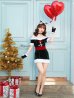 画像1: 【即日発送】【クリスマスコスプレ7点セット】【Malymoon/マリームーン】キャットサンタコスプレ【フリーサイズ/1カラー】[YMT] (1)