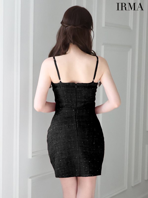 画像6: XSサイズあり【IRMA/イルマ】ツイード/ リボン/ キャミソール/ カットアウト/ タイト/ ミニドレス/ キャバドレス【HC02】