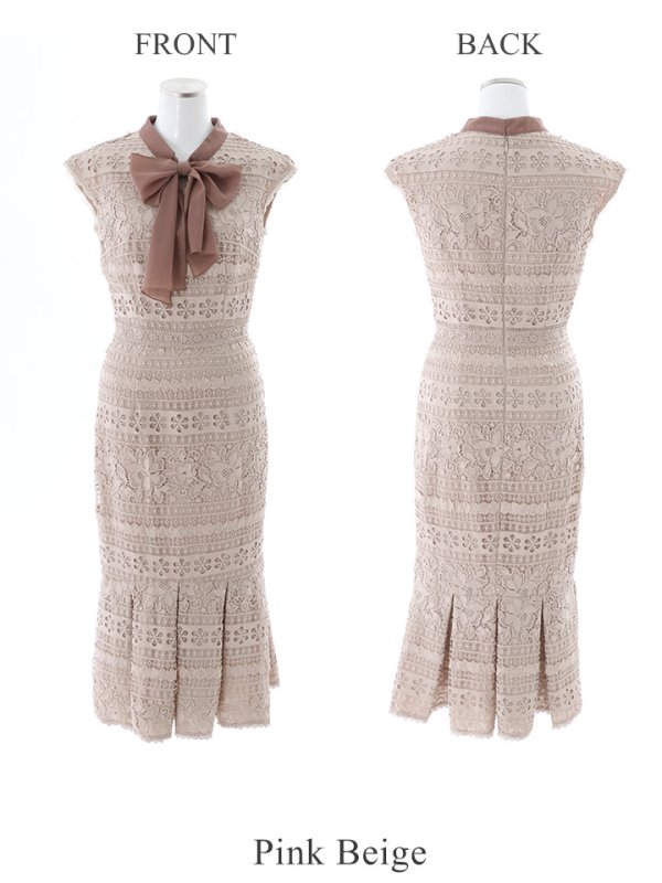 画像11: sugarオリジナルドレス★ Lサイズあり!!【sugar】マーメイド/ リボンネック/ フラワーレース/ ノースリーブ/ ワンピース/ ミモレ丈/ タイト/ ミディアムドレス/ キャバドレス[OF08]