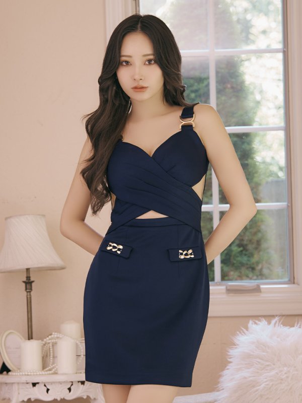 画像22: sugarオリジナルカラー・XSサイズあり【IRMA/イルマ】バックル/ サイドシアー/ ノースリーブ/ ワンカラー/ タイト/ ミニドレス/ キャバドレス【HC02】