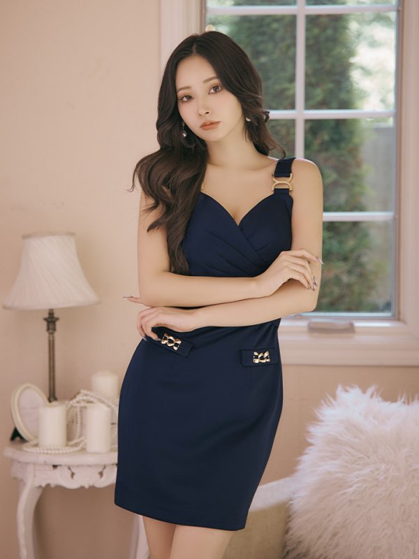 画像24: sugarオリジナルカラー・XSサイズあり【IRMA/イルマ】バックル/ サイドシアー/ ノースリーブ/ ワンカラー/ タイト/ ミニドレス/ キャバドレス【HC02】