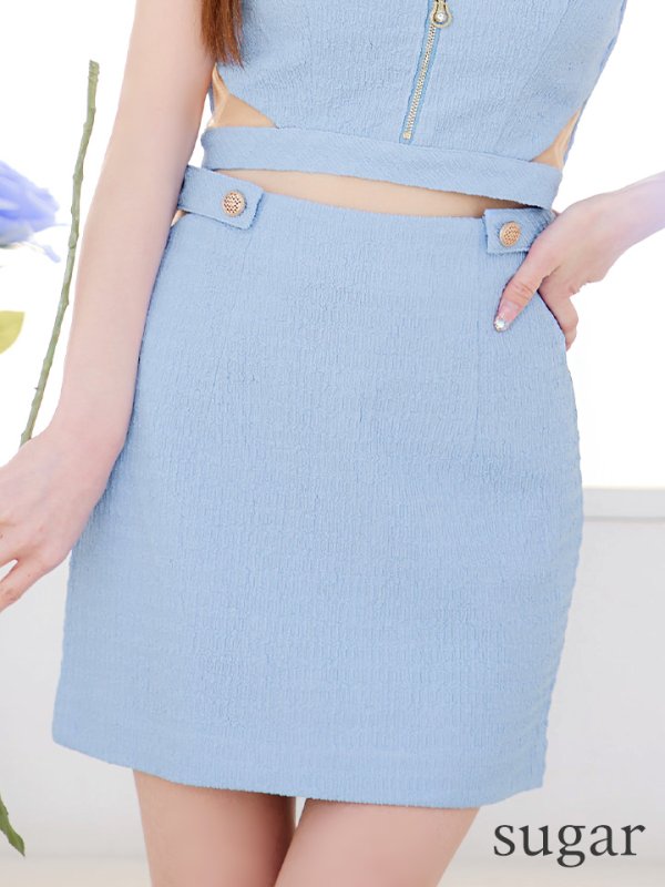 ブルー モデル:ゆめ 身長:160cm 着用サイズ:Sサイズ