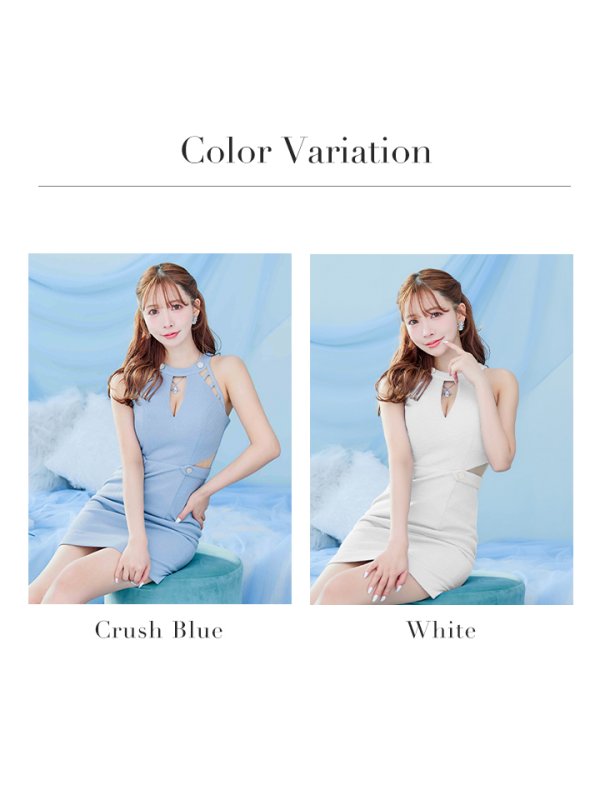 画像15: sugarオリジナルカラー・XSサイズあり【IRMA/イルマ】ワンカラー/ カットアウト/ ノースリーブ/ ボタン/ タイト/ ミニドレス/ キャバドレス【HC02】