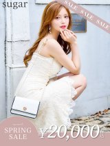 【決算SALE開催中！! 】【JEAN MACLEAN/ジャンマクレーン】総レース/ キャミソール/ マーメイド/ パールボタン/ 膝丈/ ミディアムドレス/ キャバドレス[HC02]