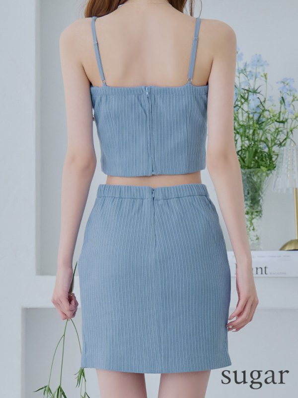 ブルー モデル:あすか 身長:170cm 着用サイズ:Sサイズ