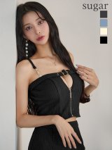 オリジナルカラー・XSサイズあり【IRMA/イルマ】セットアップ/ ワンカラー/ カットアウト/ ベルト/ キャミソール/ タイト/ ミニドレス/ キャバドレス[OF2A]