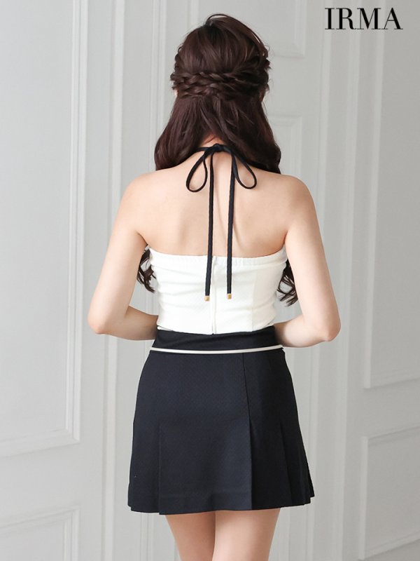 ホワイトxブラック モデル:天乃えま 身長:155cm:Sサイズ