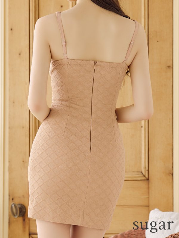 画像9: sugarオリジナルカラー・XSサイズあり☆【IRMA/イルマ】ワンカラー/ バストジップ/ ラメニット/ キャミソール/ ボタンデザイン/ タイト/ ミニドレス/ キャバドレス[OF2A]