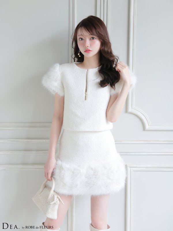 アイボリー　モデル：羽澄まり　身長：166cm　着用サイズ：Sサイズ