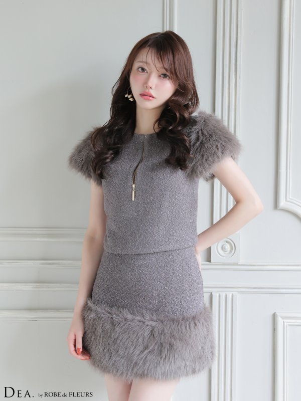 グレー　モデル：羽澄まり　身長：166cm　着用サイズ：Sサイズ