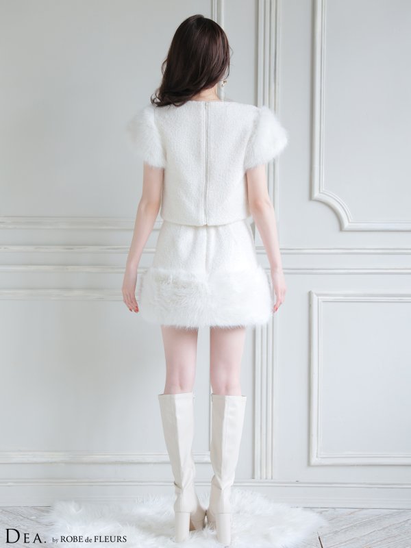 アイボリー　モデル：羽澄まり　身長：166cm　着用サイズ：Sサイズ