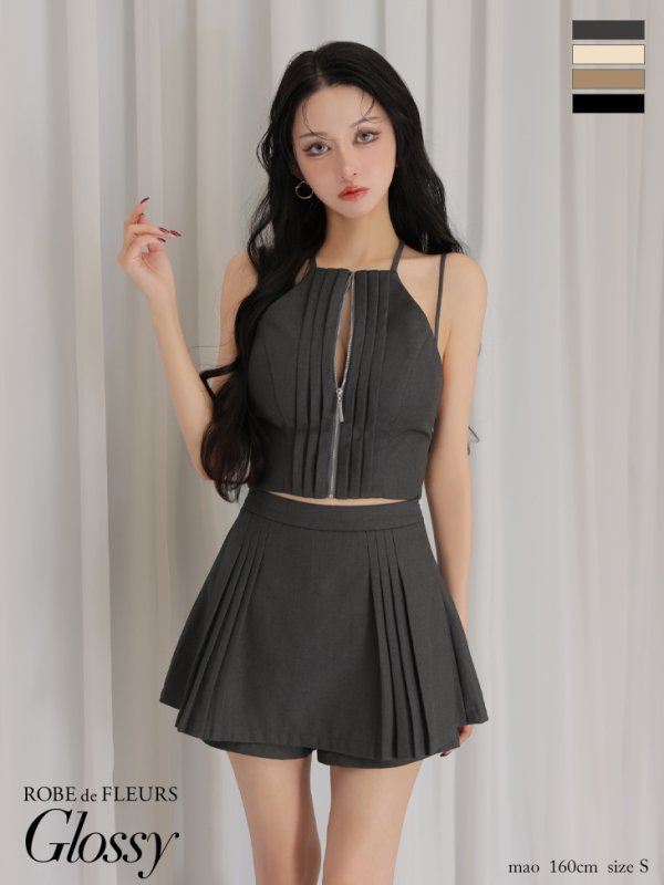 グレー　モデル：まおちゃる　身長：158cm　着用サイズ：Sサイズ