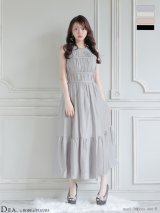 【予約商品/11月中旬発送予定】Lサイズあり【DEA./ディア】ホルターネック/ サテン/ ティアード/ フレア/ ミディアムドレス/ キャバドレス long[OF08]