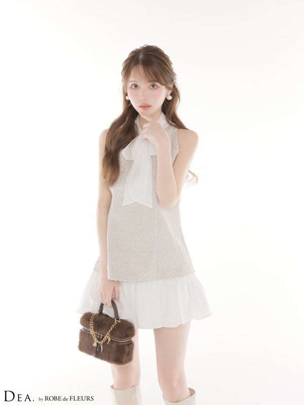 ベージュ モデル：ゆめ　身長：160cm　着用サイズ：Sサイズ