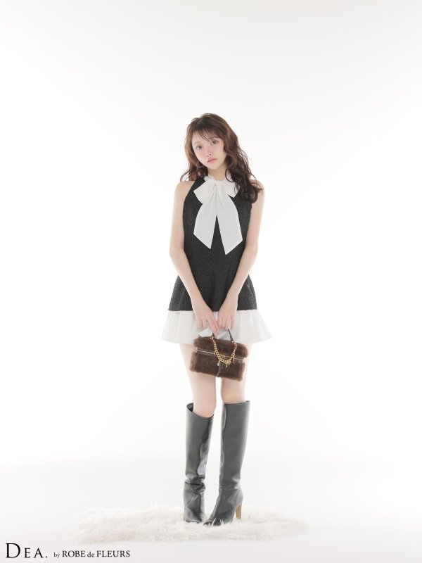 ブラック モデル：羽澄まり　身長：158cm　着用サイズ：Sサイズ