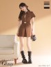 ブラウン モデル：ゆめ　身長：160cm　着用サイズ：Sサイズ