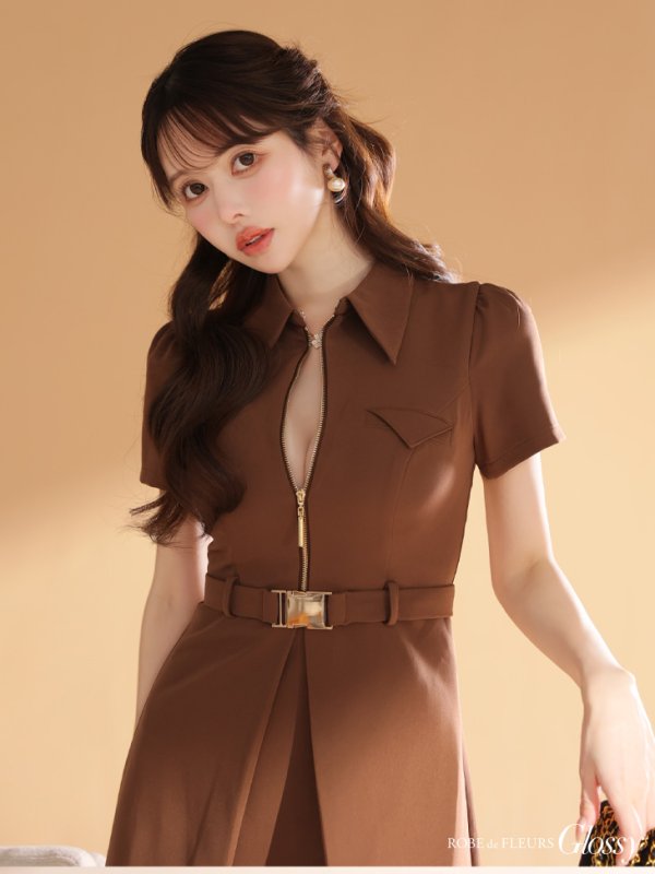 ブラウン モデル：ゆめ　身長：160cm　着用サイズ：Sサイズ