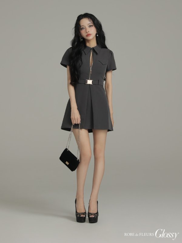 グレー モデル：まおちゃる　身長：158cm　着用サイズ：Sサイズ