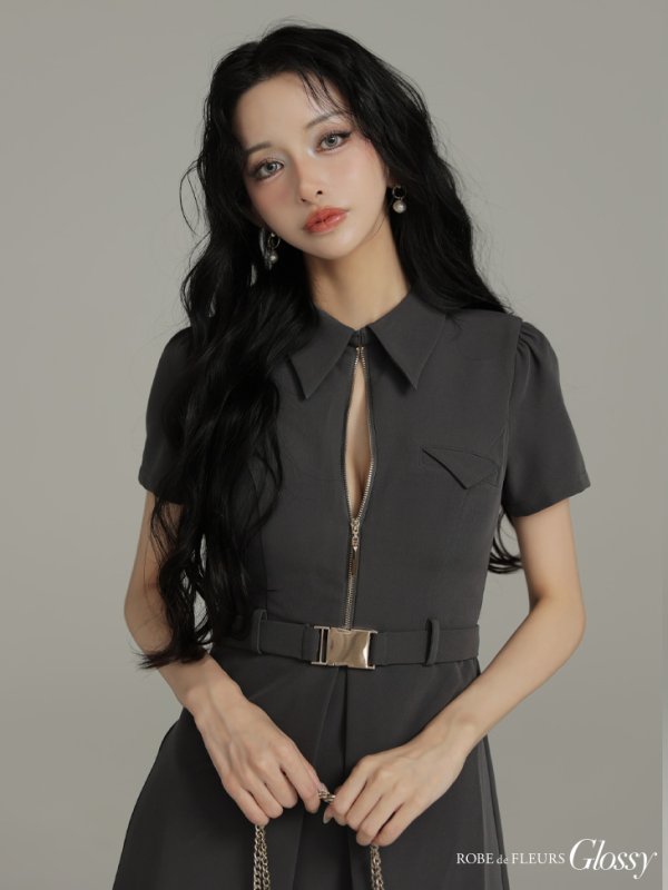 グレー モデル：まおちゃる　身長：158cm　着用サイズ：Sサイズ