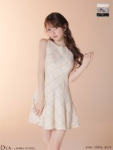 【予約商品/12月中旬発送予定】XSサイズあり【DEA./ディア】ツイードチェック/ ノースリーブ/ フレア/ ミニドレス/ キャバドレス[OF08]