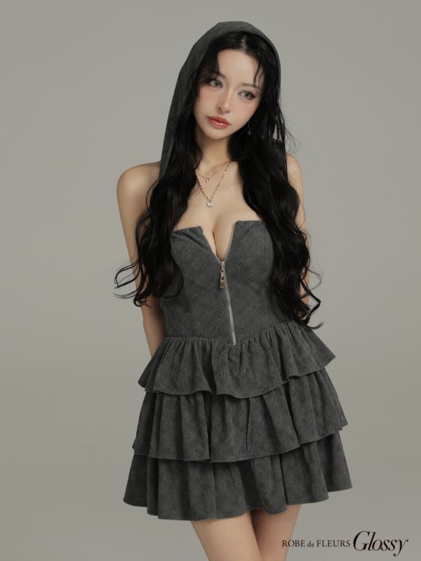 グレー モデル：まおちゃる　身長：158cm　着用サイズ：Sサイズ