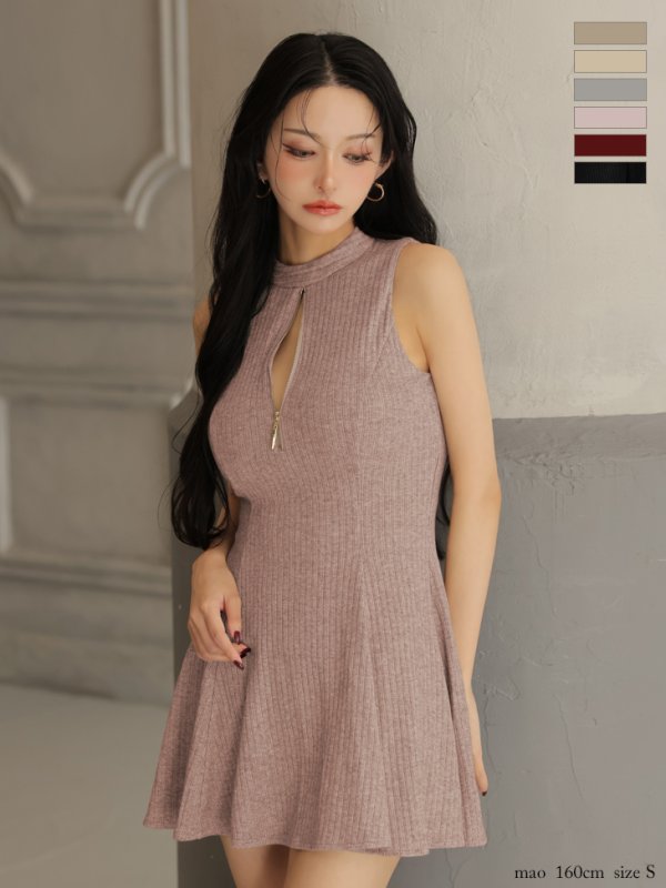 ピンク　モデル：まおちゃる　身長：158cm　着用サイズ：Sサイズ