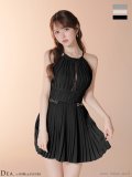 XSサイズあり【DEA./ディア】プリーツ/ ホルターネック/ ティアード/ フレア/ ミニドレス/ キャバドレス[OF08]【一部予約商品/6月下旬発送予定】
