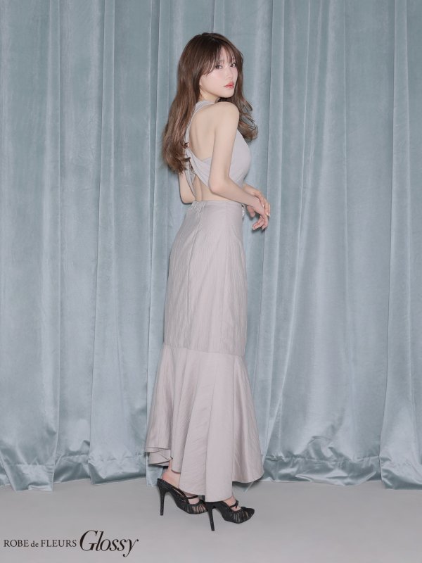 グレージュ　モデル：ゆめ　身長：160cm　着用サイズ：Sサイズ