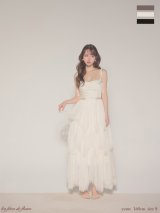 Lサイズあり【DEA./ディア】luxe tulle long dress/ リュクス/ チュール/ ロングドレス/ キャバドレス long[OF08]