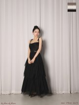 Lサイズあり【DEA./ディア】luxe tulle long dress/ リュクス/ チュール/ ロングドレス/ キャバドレス long[OF08]